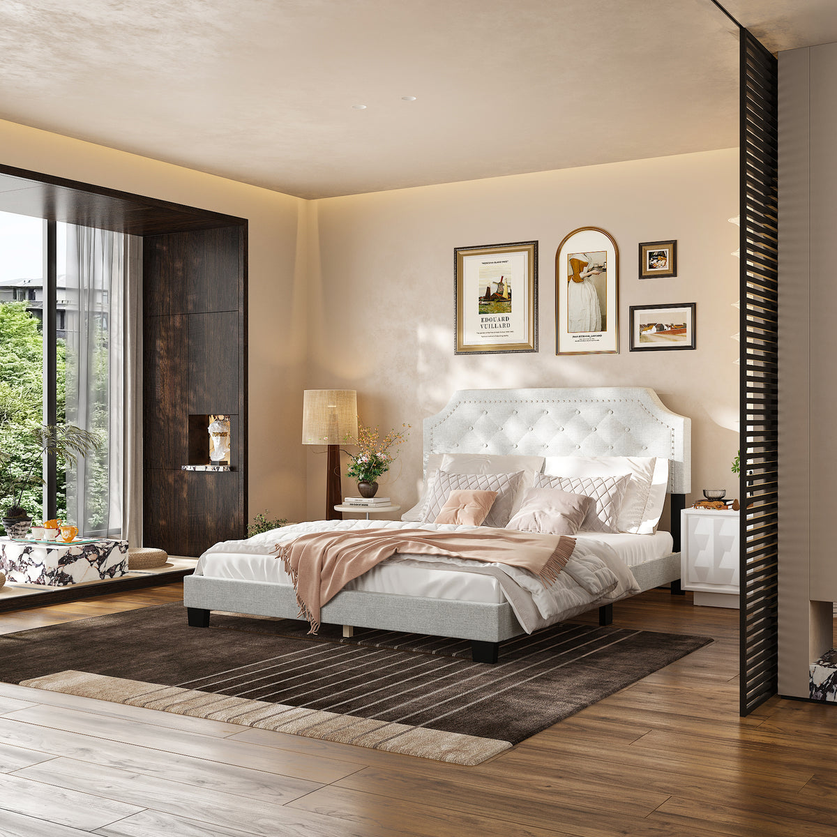 Low Profile Platform Bed With Modern Design