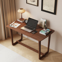 51.2" Minimalist Solid Wood Writing Desk with Rounded Corners