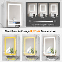 Multi-Function Lighted Bathroom Medicine Cabinet Mirror 