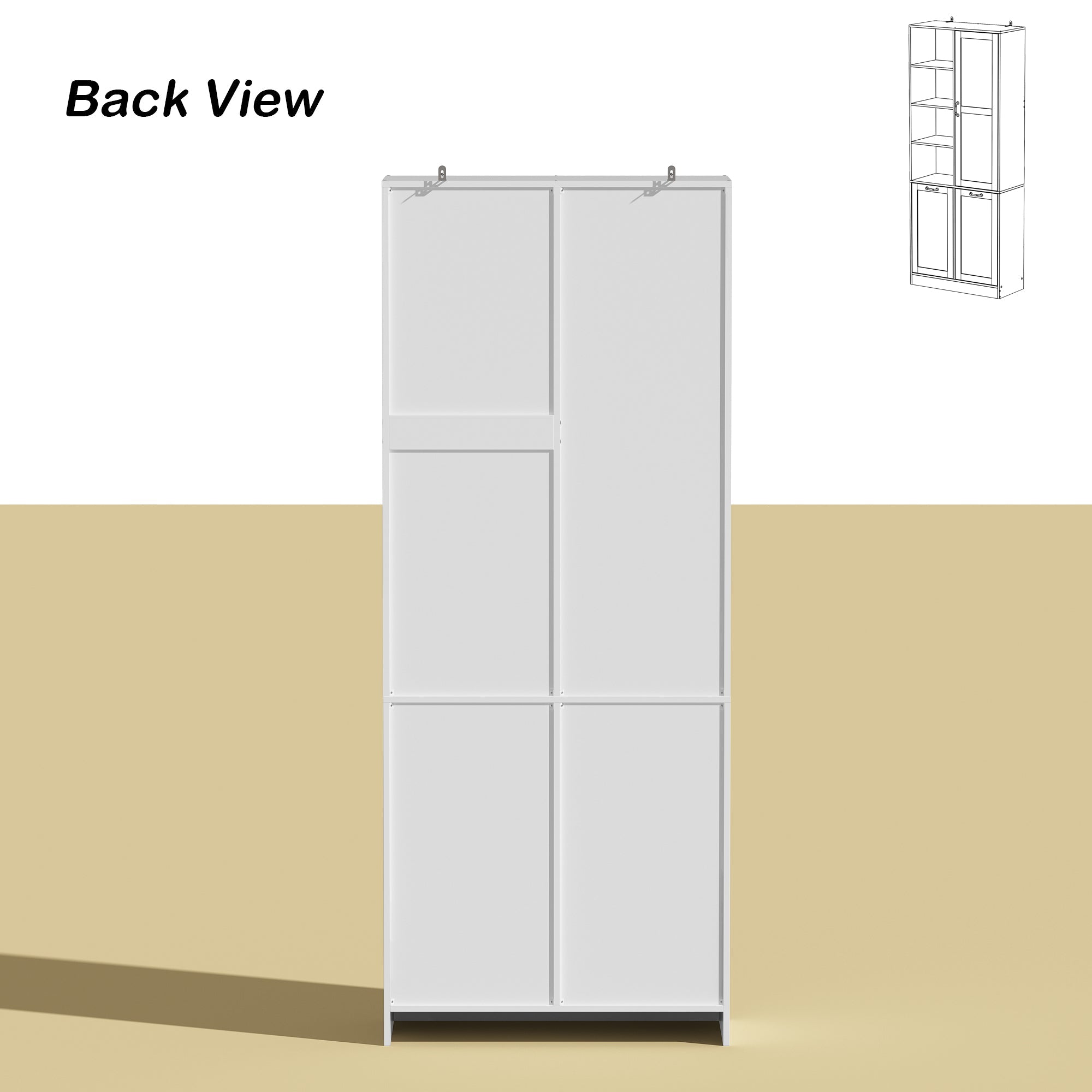 Elegent Bathroom Cabinet With White Finish