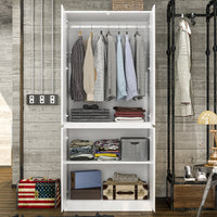 Hylja 31.5" Modern White Entryway Cabinet with Spacious Drawers - Sleek Design