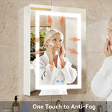 Multi-Function Lighted Bathroom Medicine Cabinet Mirror 
