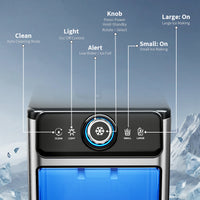 Homevol EVO1 Corded & Battery Powered Ice Maker with Self-Cleaning