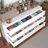 63” Wide Modern Minimalist 9-Drawer Dresser & Storage Sideboard