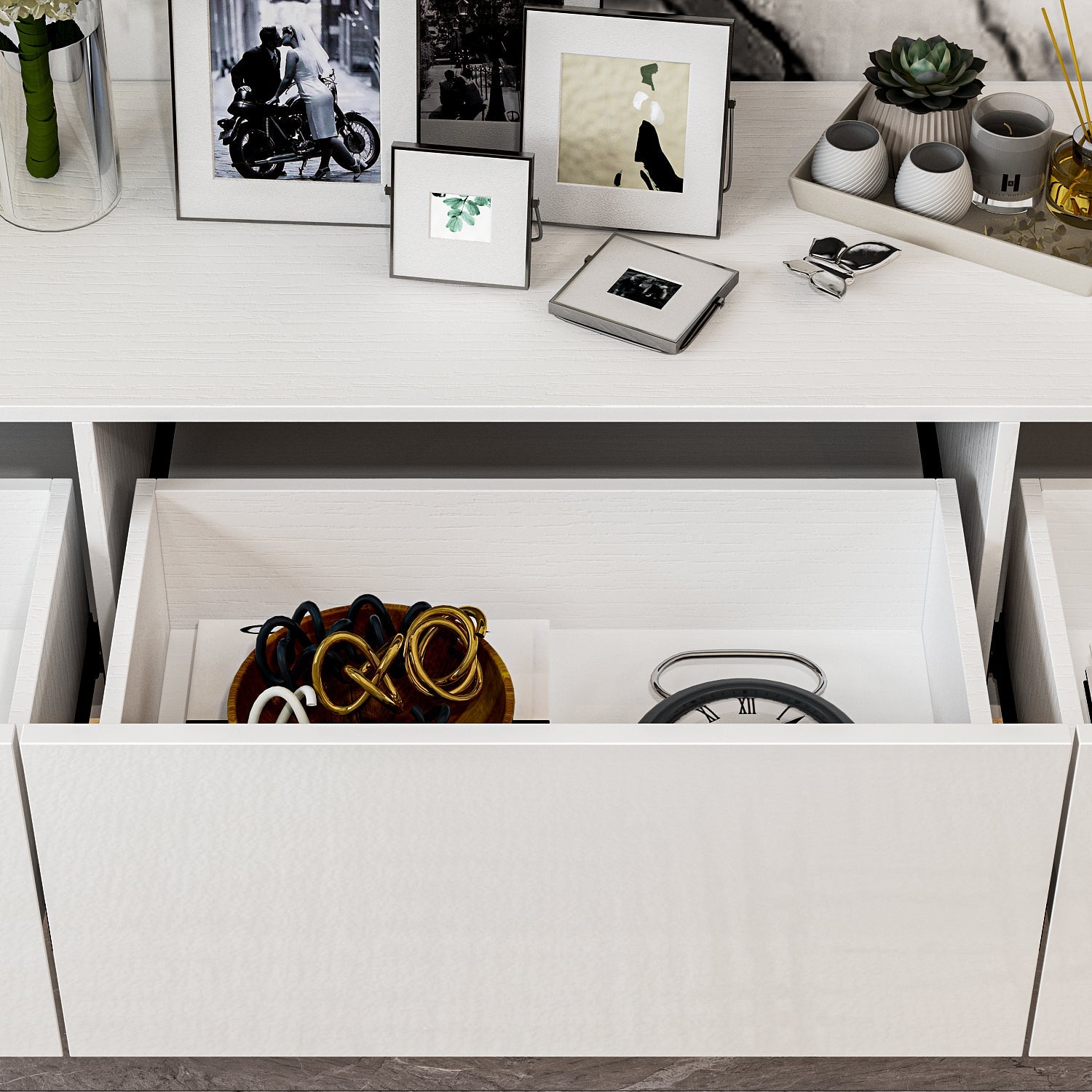 Floating TV Stand Wall Mounted Media Console Entertainment Center