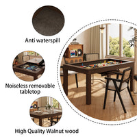 Brown Convertible Gaming and Dining Table