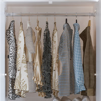 Hylja 31.5" Modern White Full-Length Mirrored Wardrobe with Multiple Drawers and Adjustable Shelving