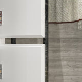 31.5 inches Modern White Entryway Cabinet with Spacious Drawers - Sleek Design