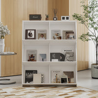 39.4" Modern White Display Bookcase with Open Shelves