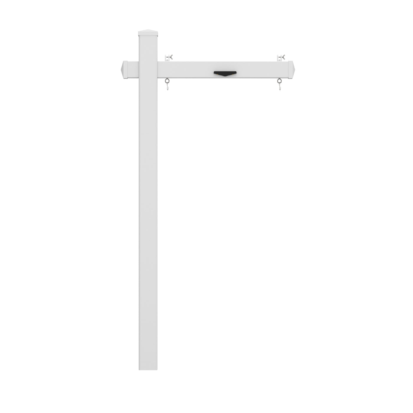 White cross-shaped object on a white background
