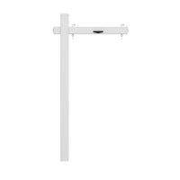 White cross-shaped object on a white background