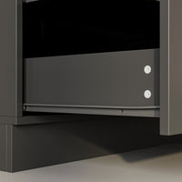 63" Modern Matte Black Kitchen Cabinet Set with 5 Drawers and 6 Doors