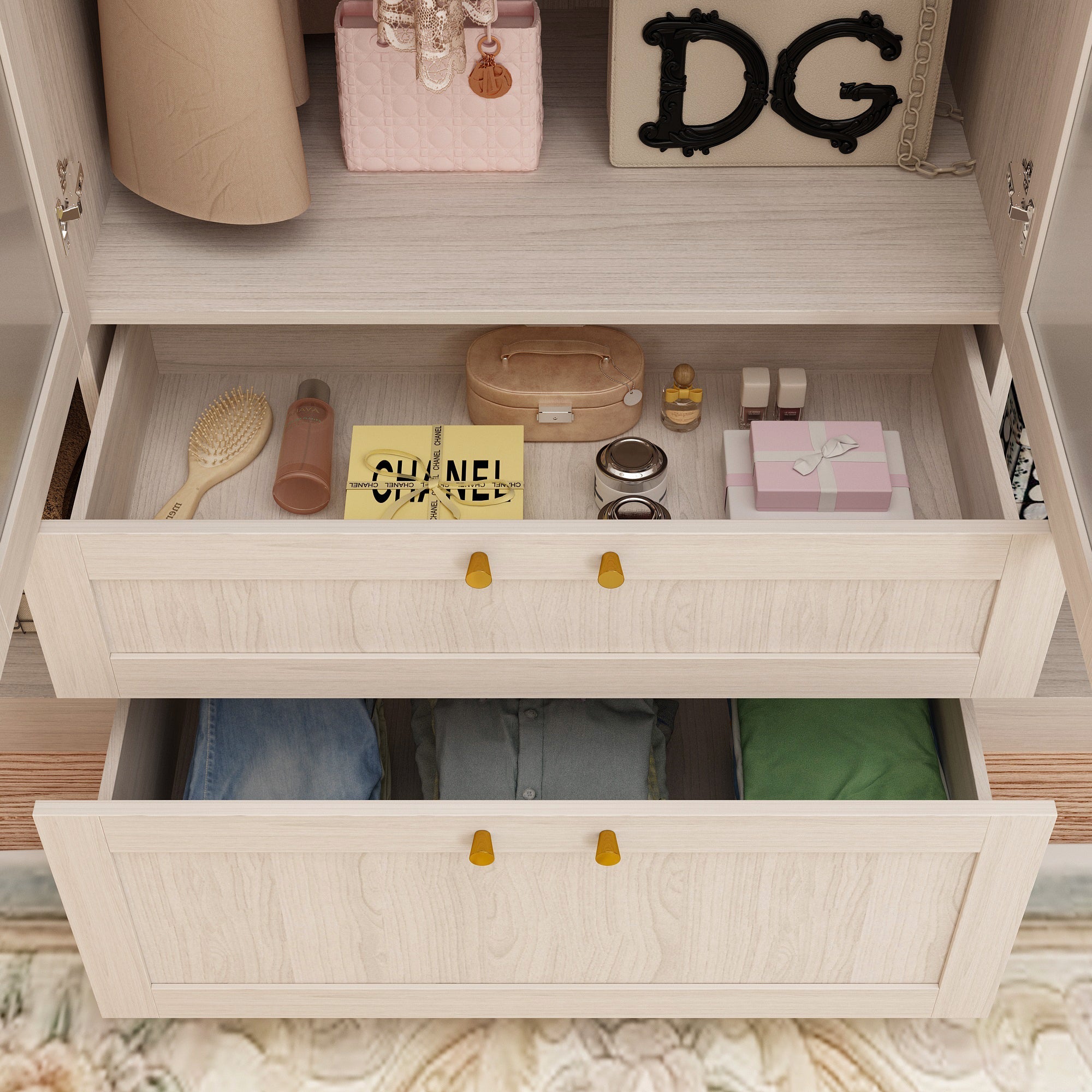 Solid + Manufactured Wood Armoire