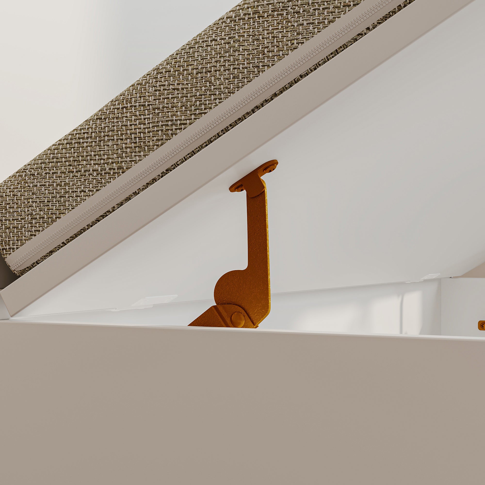 31.5 inches Modern White Entryway Storage Bench with Cabinet and Upholstered Seat