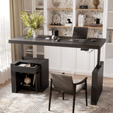 71 inches Modern Minimalist White Standing Desk with Adjustable Height