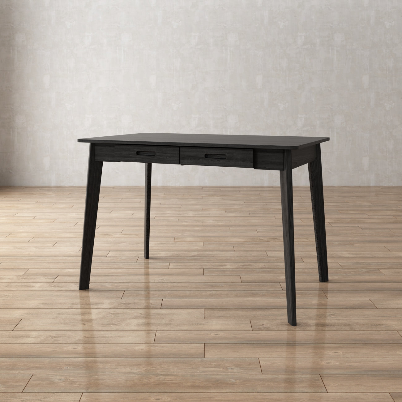 Wooden Minimalist Writing Desk White Study Table for Office 39.4"W