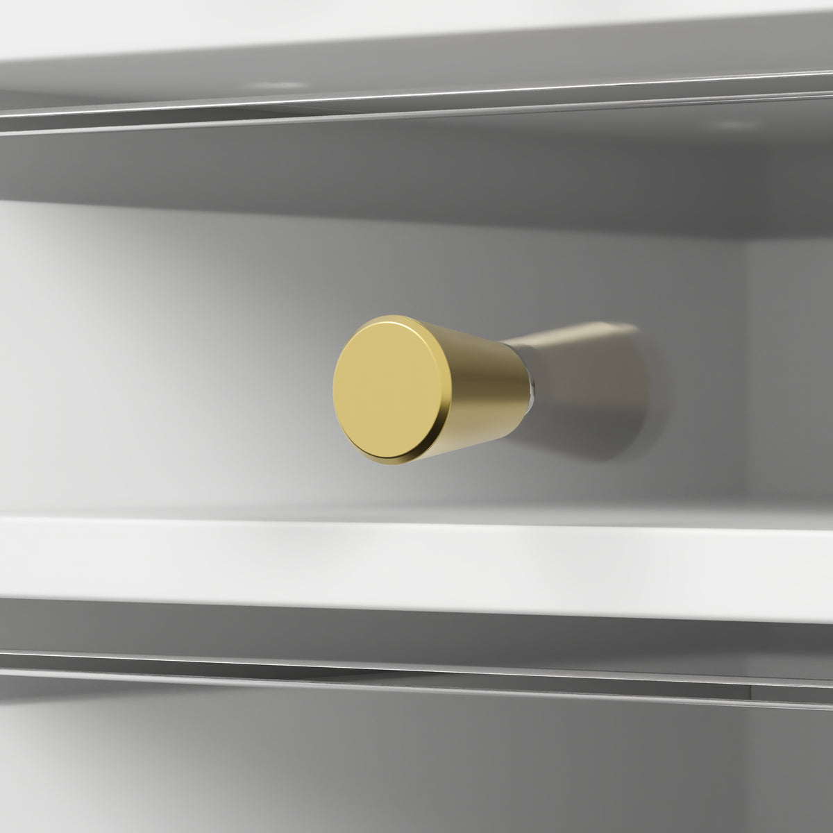 59" Modern White 25-Drawer Dresser with Glossy Acrylic Fronts, 2 Storage Cabinets and Anti-Tip Design