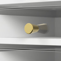 59" Modern White 25-Drawer Dresser with Glossy Acrylic Fronts, 2 Storage Cabinets and Anti-Tip Design
