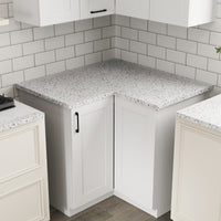 40" Modern White Kitchen Pantry Cabinet with Upper & Lower Cabinets