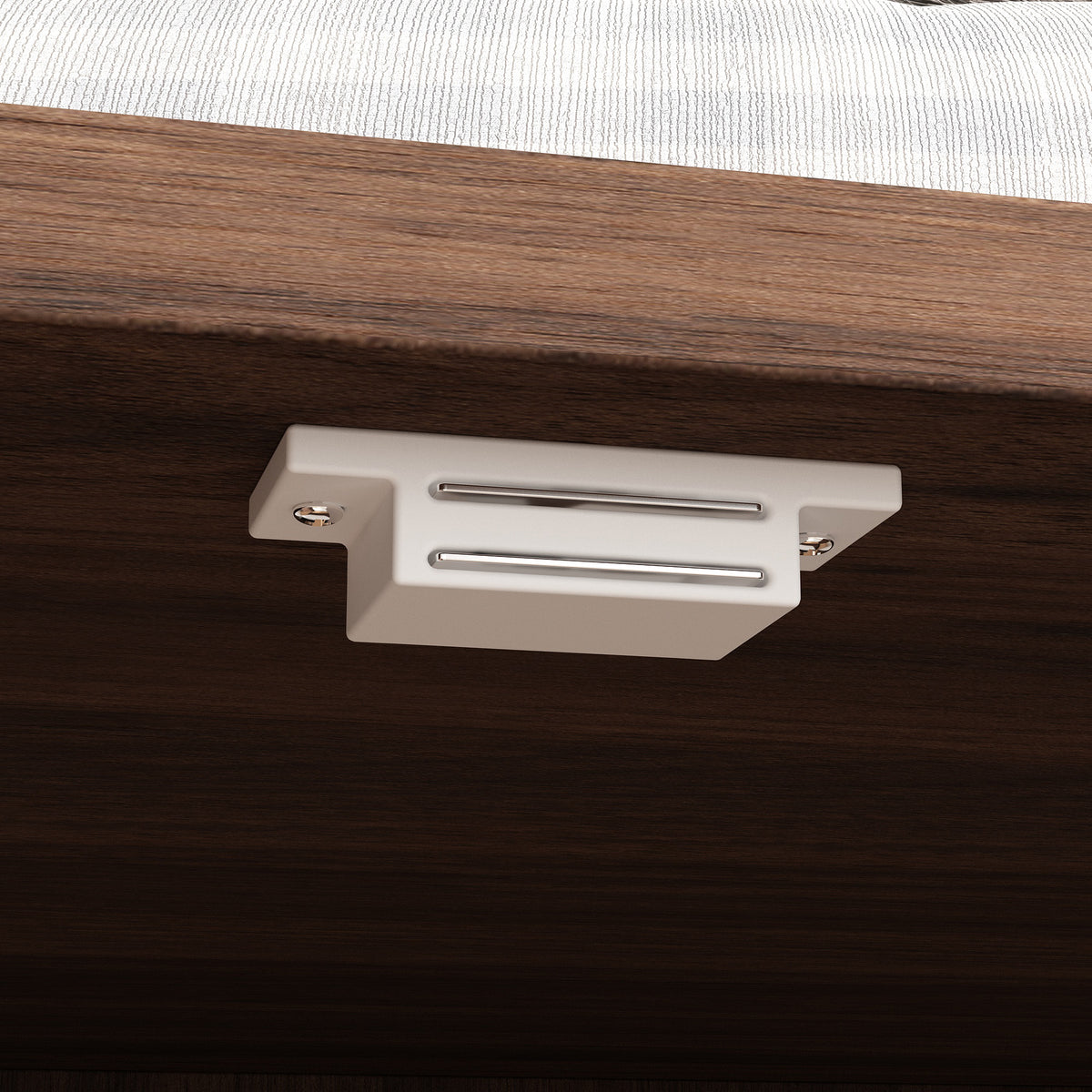30.8 inches Walnut Wood‑Grain Cat Litter Box Enclosure with Multi‑Level Cat Perch and Storage Shelves