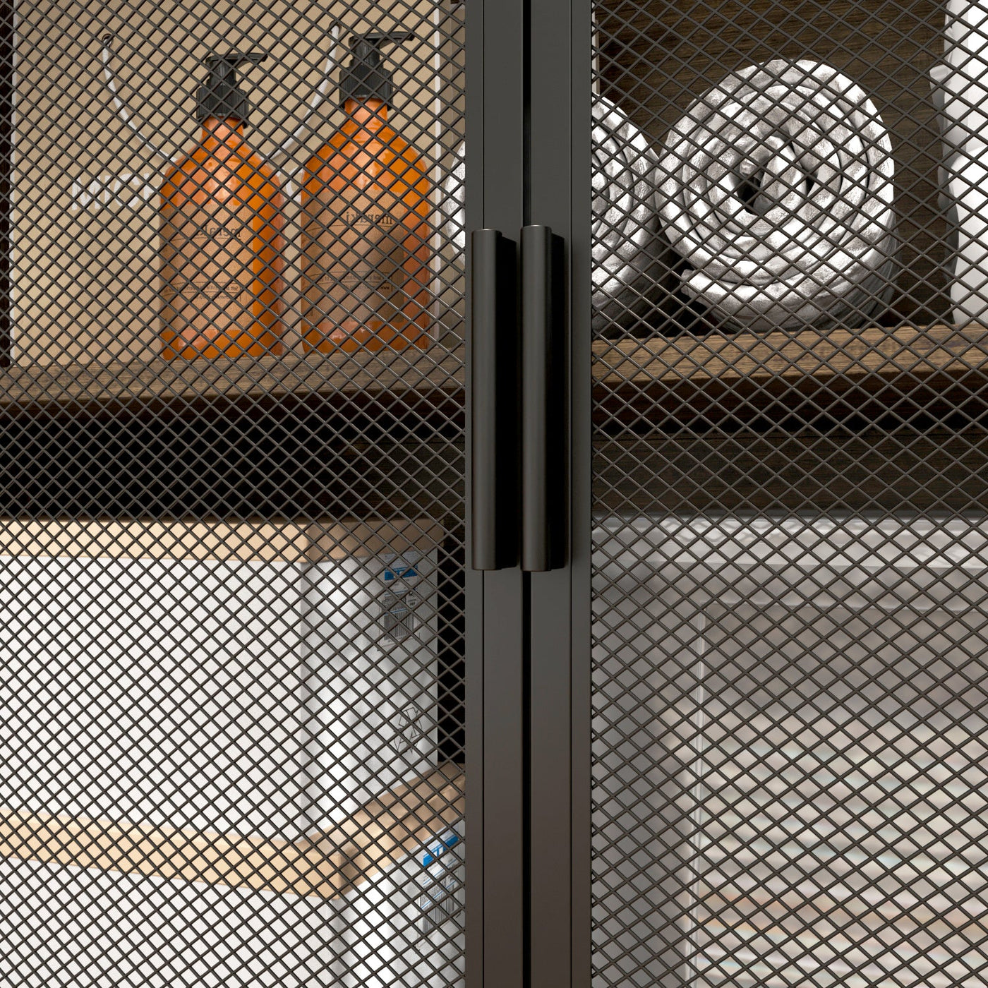 70.9" Industrial Brown Pantry Cabinets With Adjustable Shelves, Drawers