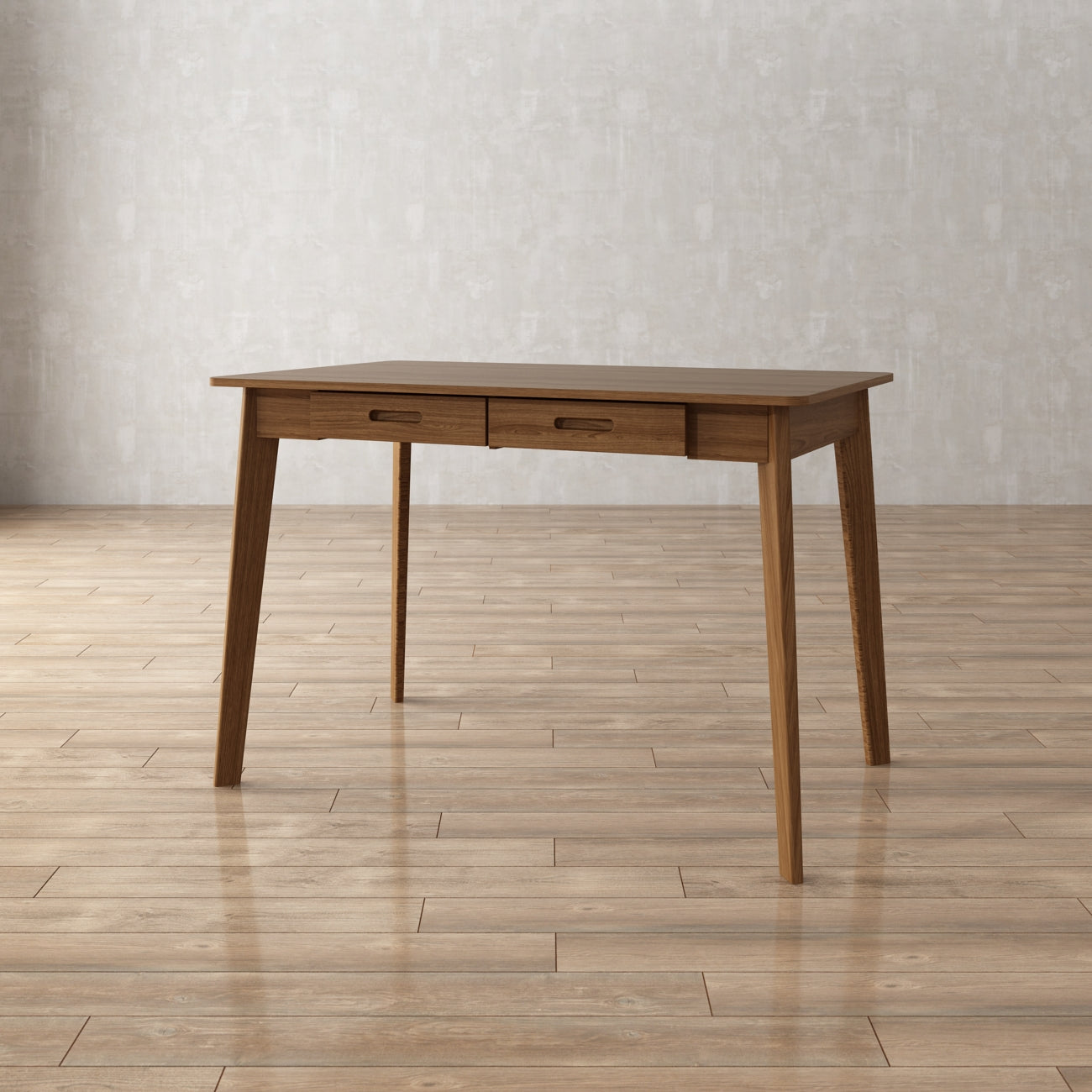 Wooden Minimalist Writing Desk White Study Table for Office 39.4"W