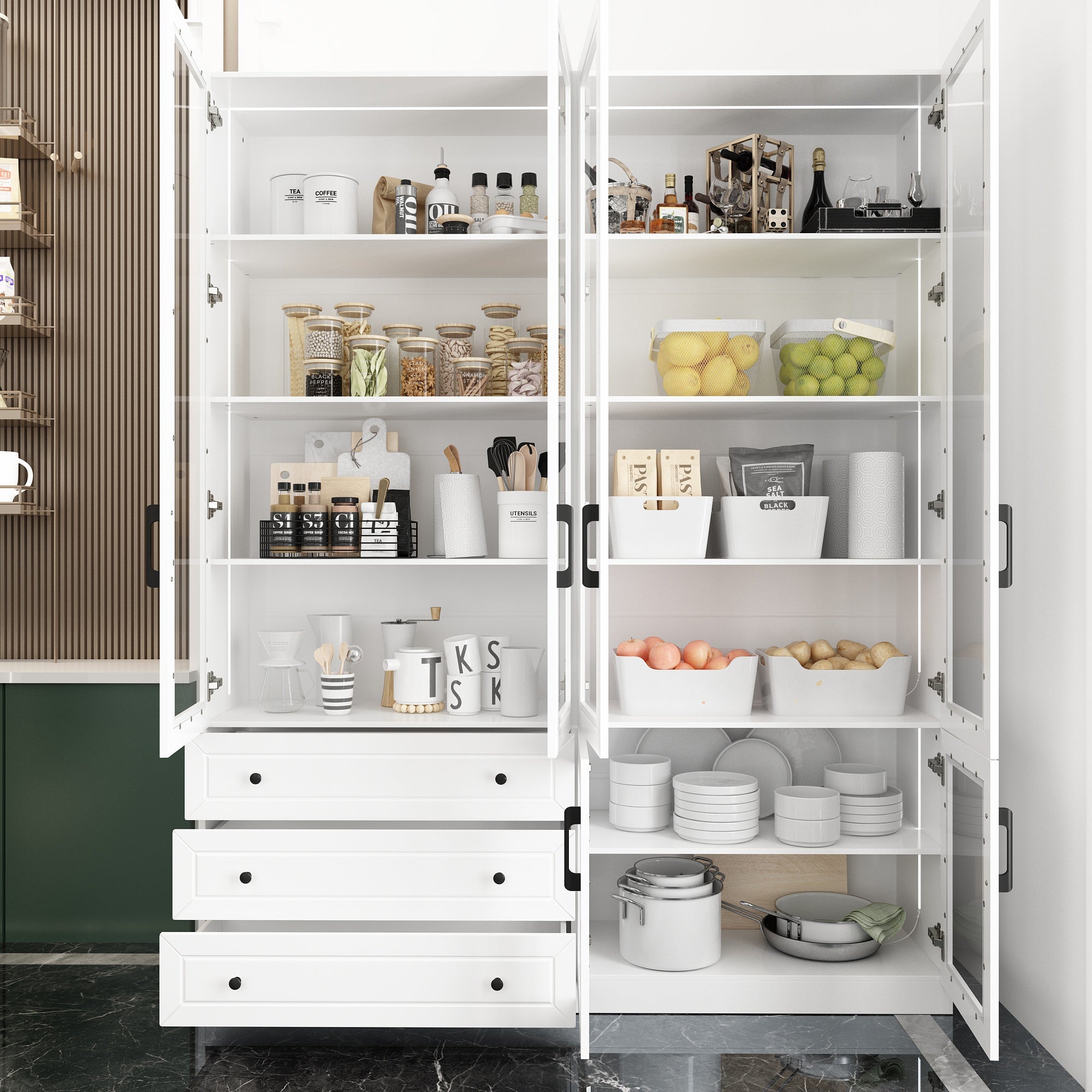 74.8”H China Cabinet Display Case With Light