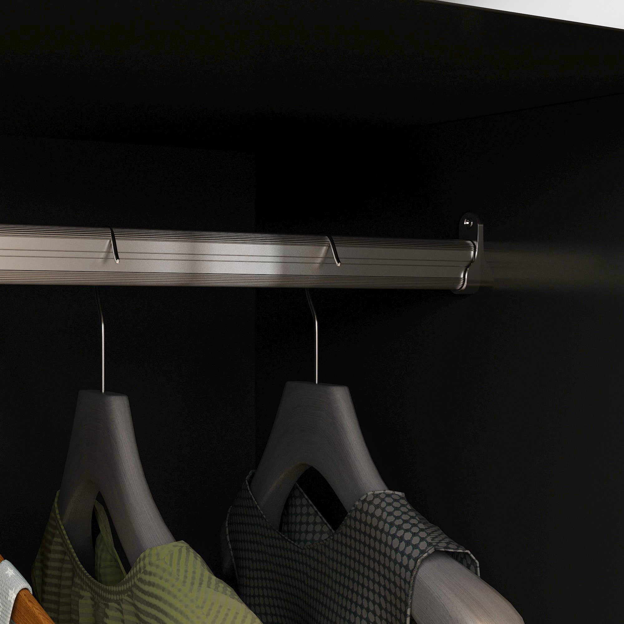 Wardrobe Multifunctional Large Storage Cabinet Armoire with Mirror