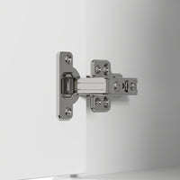 59" Modern White 25-Drawer Dresser with Glossy Acrylic Fronts, 2 Storage Cabinets and Anti-Tip Design