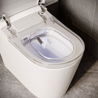 28.2" Modern White Smart Bidet Toilet with UV Sterilization, Heated Seat, Pre-Wash and Warm Air Dryer