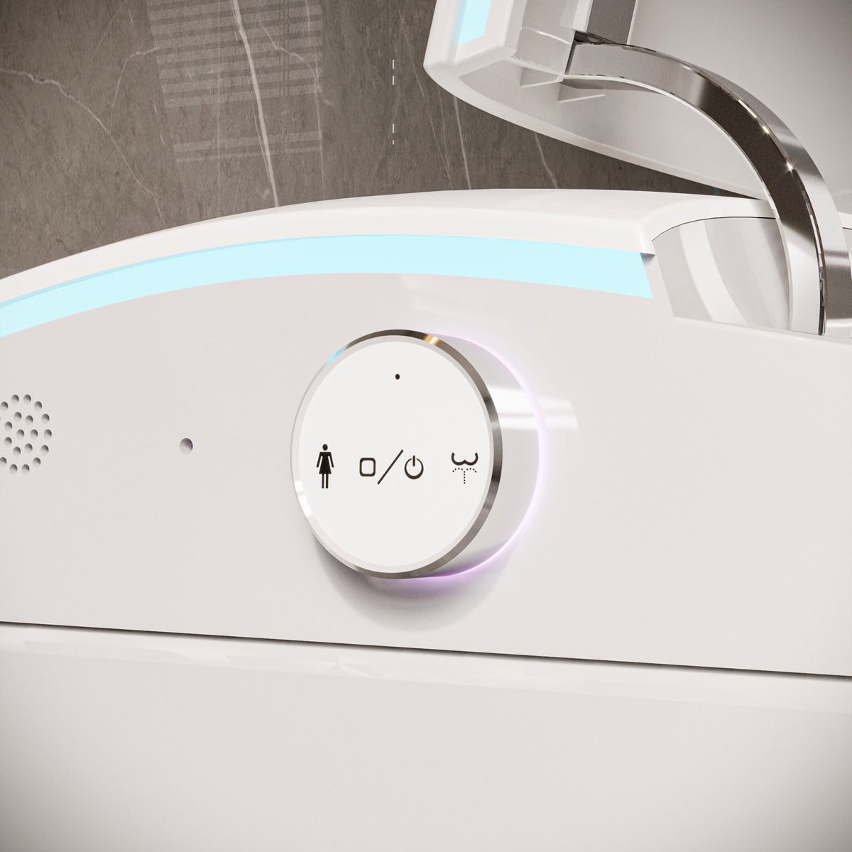 28.2" Modern White Smart Bidet Toilet with UV Sterilization, Heated Seat, Pre-Wash and Warm Air Dryer