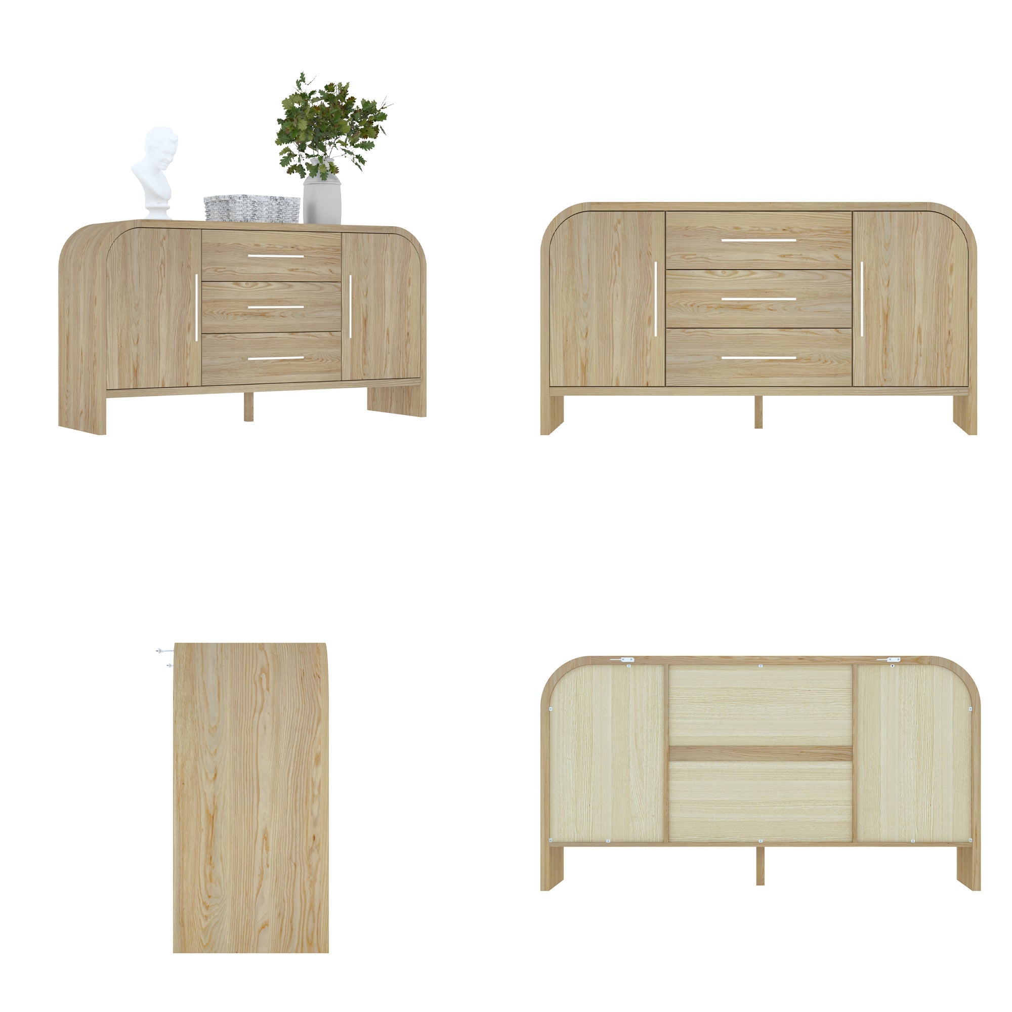 59" W Sideboard Cabinet Buffet Storage Cabinet