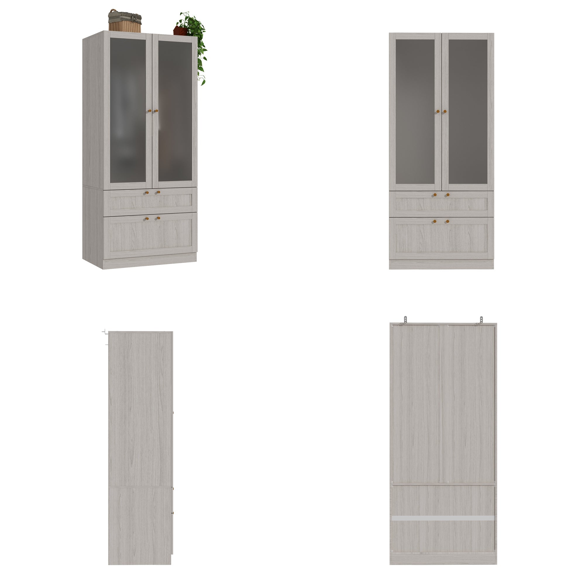 Solid + Manufactured Wood Armoire