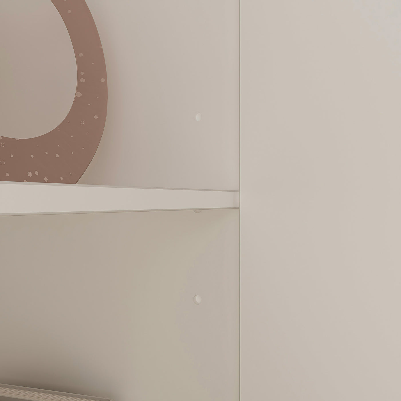 47.2" Elegant White Bookcase with Glass Doors and Open Shelves