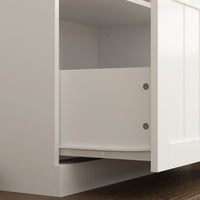 Stilla 59.1" Modern White Hall Tree with Storage Bench & Flip-Down Shoe Cabinet
