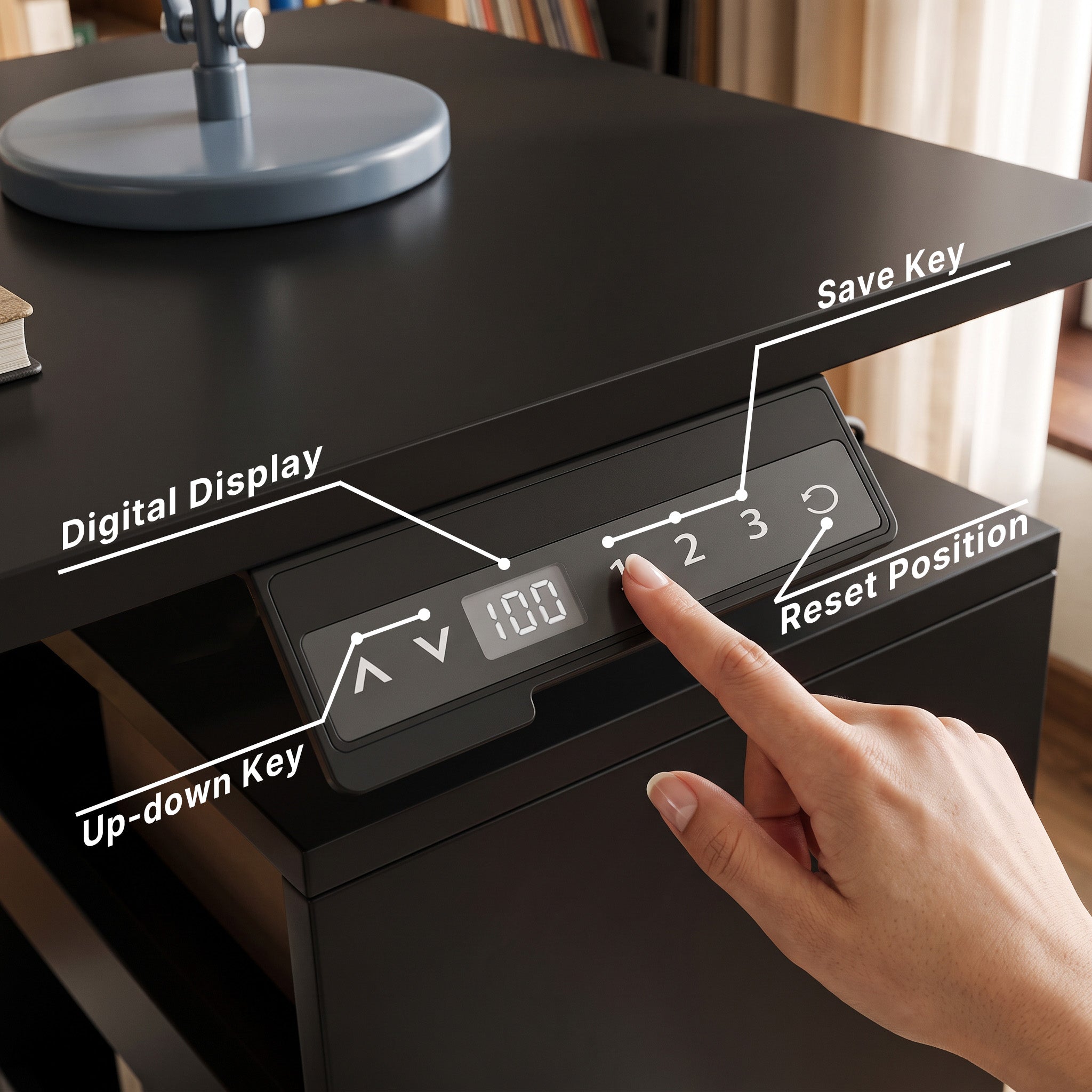 63" Modern Standing Desk with Pegboard Organizer and Keyboard Tray