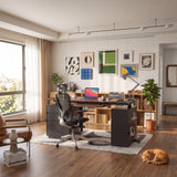 63" Modern Standing Desk with Pegboard Organizer and Keyboard Tray