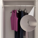 63 inches Modern Minimalist White Wardrobe Armoire with Storage Shelves and Drawers for Bedroom