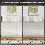 White 9-drawer dresser with minimalist design