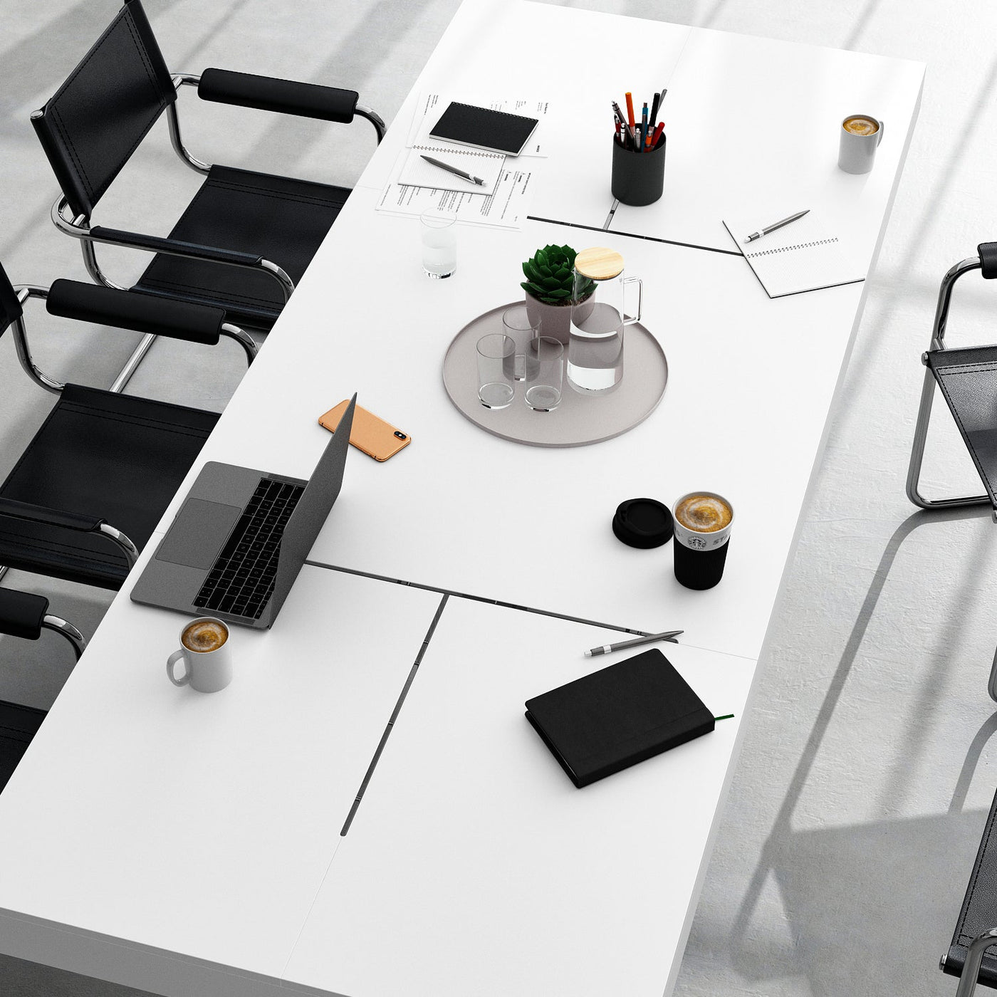 78.7" Modern Minimalist White Writing Desk With Glass Base