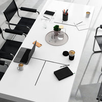 78.7" Modern Minimalist White Writing Desk With Glass Base