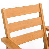 23" Outdoor Dining Chairs HDPE Patio Chairs with Wide Cup-Ready Arms All-Weather Durability (Set Of 2)