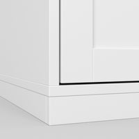 31.5'' Modern White EV Charger Cabinet with Cable Hooks, 2 Drawers and Storage Cabinet