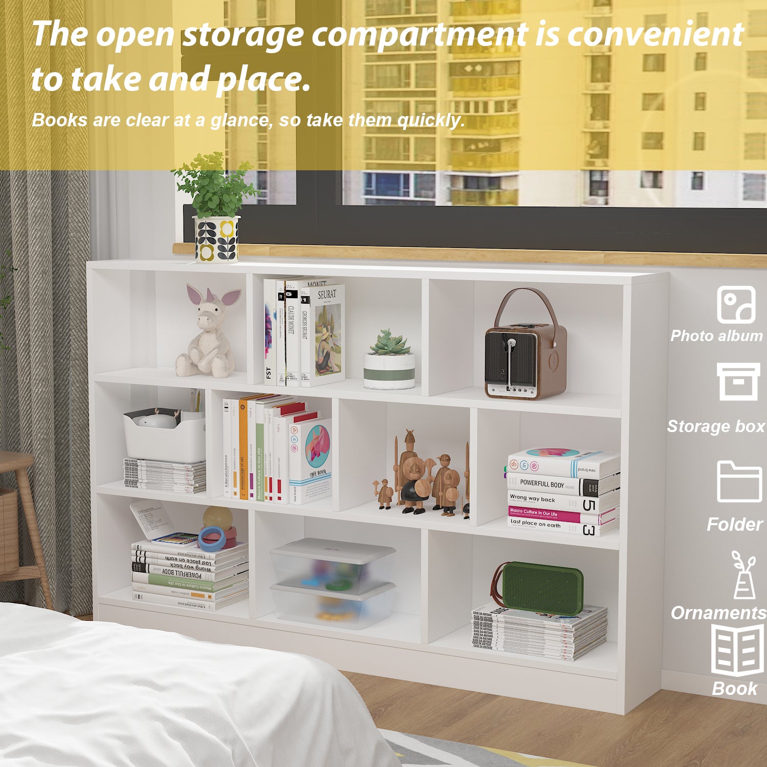 55.1'' W Cube Bookcase