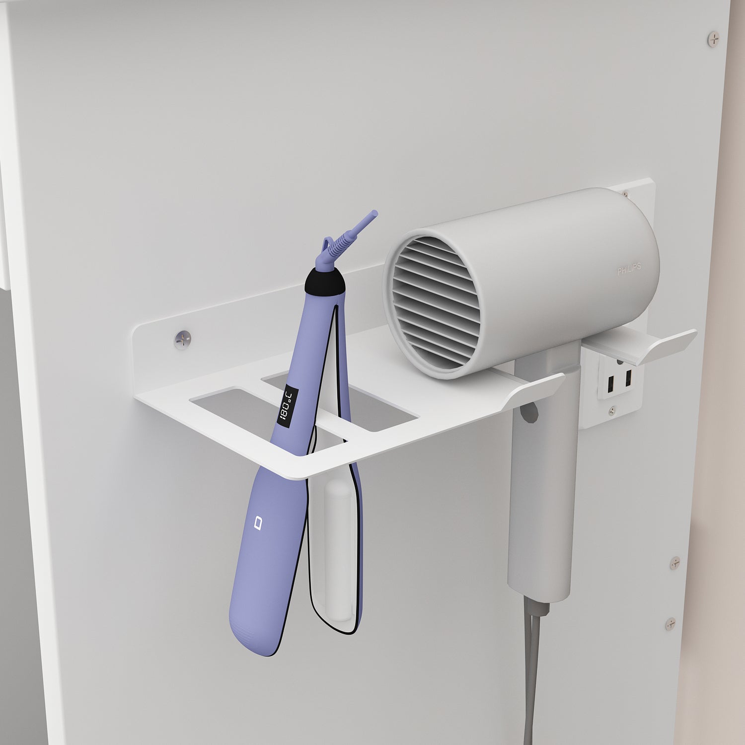 55.1'' H Glam Makeup Vanity Set With Socket , LED Light, Stool