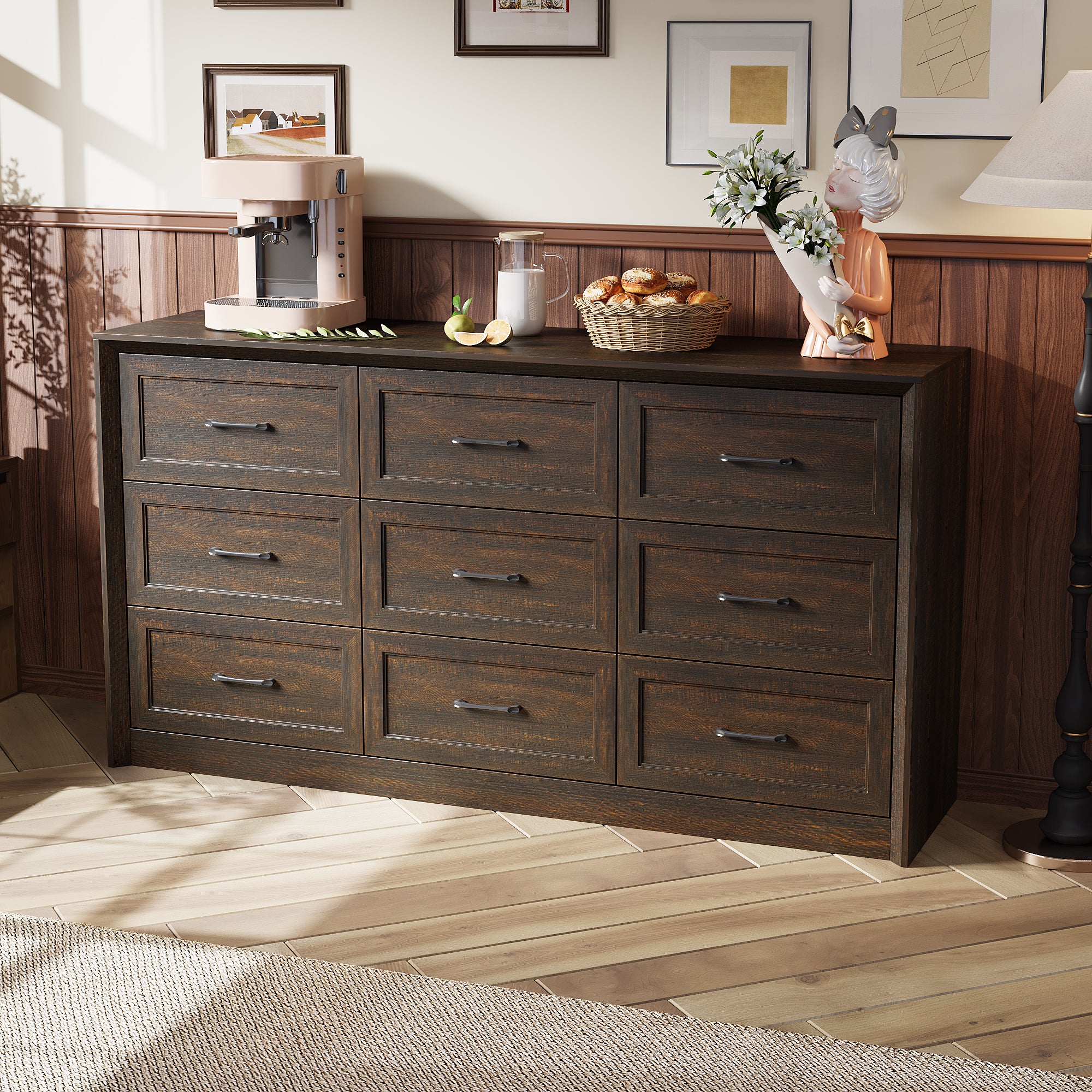 3-Drawer & 2-Door Accent Cabinet Storage Solution For Entryway, Living Room & Bedroom