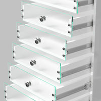 Modern Jewelry Cabinet with 7 Drawers 