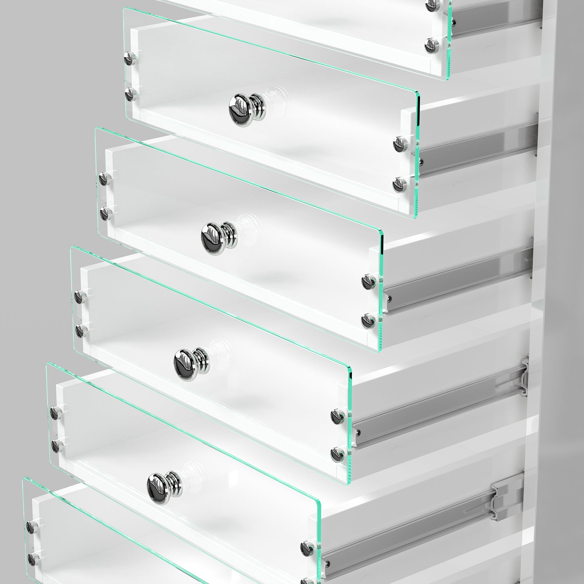 Modern Jewelry Cabinet with 7 Drawers 