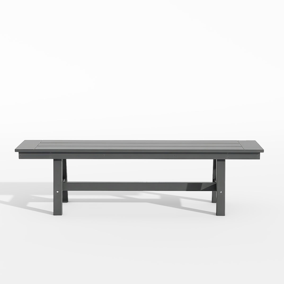 Gray bench on a white background