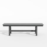 Gray bench on a white background